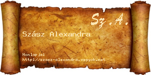 Szász Alexandra névjegykártya