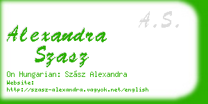alexandra szasz business card